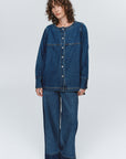 Marle Seam Shirt Washed Indigo