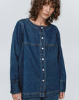 Marle Seam Shirt Washed Indigo