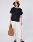 Marlow Sable Linen Top Black