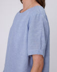 Marlow Sable Linen Top Blue Smoke