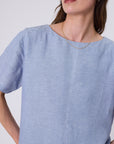 Marlow Sable Linen Top Blue Smoke