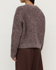 Assembly Label Shiloh Speckle Wool Knit Aubergine