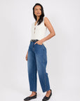 Marlow Curve Barrel Jeans True Blue