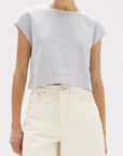 Assembly Label Tori Linen Top Blue Haze
