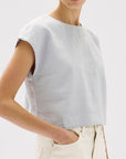 Assembly Label Tori Linen Top Blue Haze