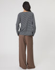 Marlow Uno Stripe Long Sleeve Tee Charcoal