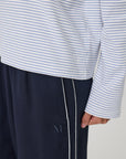 Marlow Uno Stripe Long Sleeve Tee Powder Stripe
