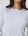 Marlow Uno Stripe Long Sleeve Tee Powder Stripe