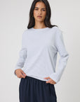 Marlow Uno Stripe Long Sleeve Tee Powder Stripe