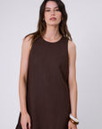 Marlow Verona Linen Dress Carob