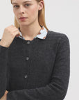 Nice Things Openwork Cardigan Grey