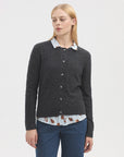 Nice Things Openwork Cardigan Grey