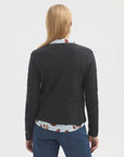 Nice Things Openwork Cardigan Grey