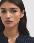 Nice Things Pinstripe Midi Dress Navy