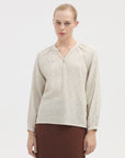 Nice Things Plumeti Blouse Pale Grey