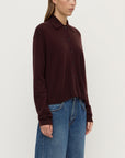 Assembly Label Wool Cashmere Knit Cardigan Dark Merlot