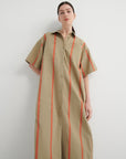 Kowtow Balance Dress Nasturtium Stripe