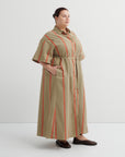 Kowtow Balance Dress Nasturtium Stripe