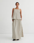 Kowtow Linear Skirt Ecru Stripe