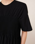 Kowtow Gathered Dress Black