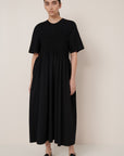 Kowtow Gathered Dress Black