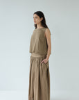 Sophie Store Shell Buttons Top Hay