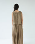 Sophie Store Shell Buttons Top Hay