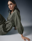 Moss Copenhagen Jeovana Petronia 3/4 Dress Khaki Green