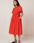 Kowtow Maquette Dress Scarlet Red