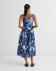 Kowtow Midnight Dress Cyanotype Floral Print