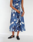 Kowtow Midnight Dress Cyanotype Floral Print