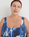 Kowtow Midnight Dress Cyanotype Floral Print