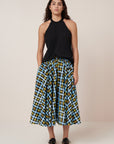 Kowtow Motion Skirt Neon Tartan