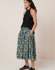 Kowtow Motion Skirt Neon Tartan