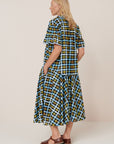 Kowtow Motion Skirt Neon Tartan