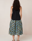 Kowtow Motion Skirt Neon Tartan