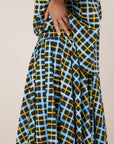 Kowtow Motion Skirt Neon Tartan