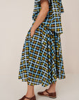 Kowtow Motion Skirt Neon Tartan