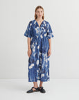 Kowtow Nigella Dress Cyanotype Floral Print