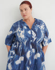 Kowtow Nigella Dress Cyanotype Floral Print