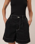 Kowtow Outline Shorts Black Denim