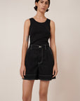 Kowtow Outline Shorts Black Denim