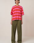 Kowtow Oversized Boxy Tee Red and Pink
