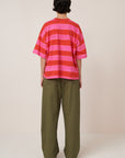 Kowtow Oversized Boxy Tee Red and Pink