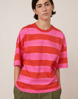Kowtow Oversized Boxy Tee Red and Pink