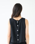 Sophie Store Shell Buttons Top Black