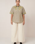 Kowtow Wildflower Shirt Treetop Stripe