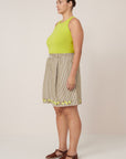 Kowtow Wildflower Shorts Treetop Stripe