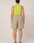 Kowtow Wildflower Shorts Treetop Stripe