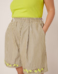 Kowtow Wildflower Shorts Treetop Stripe